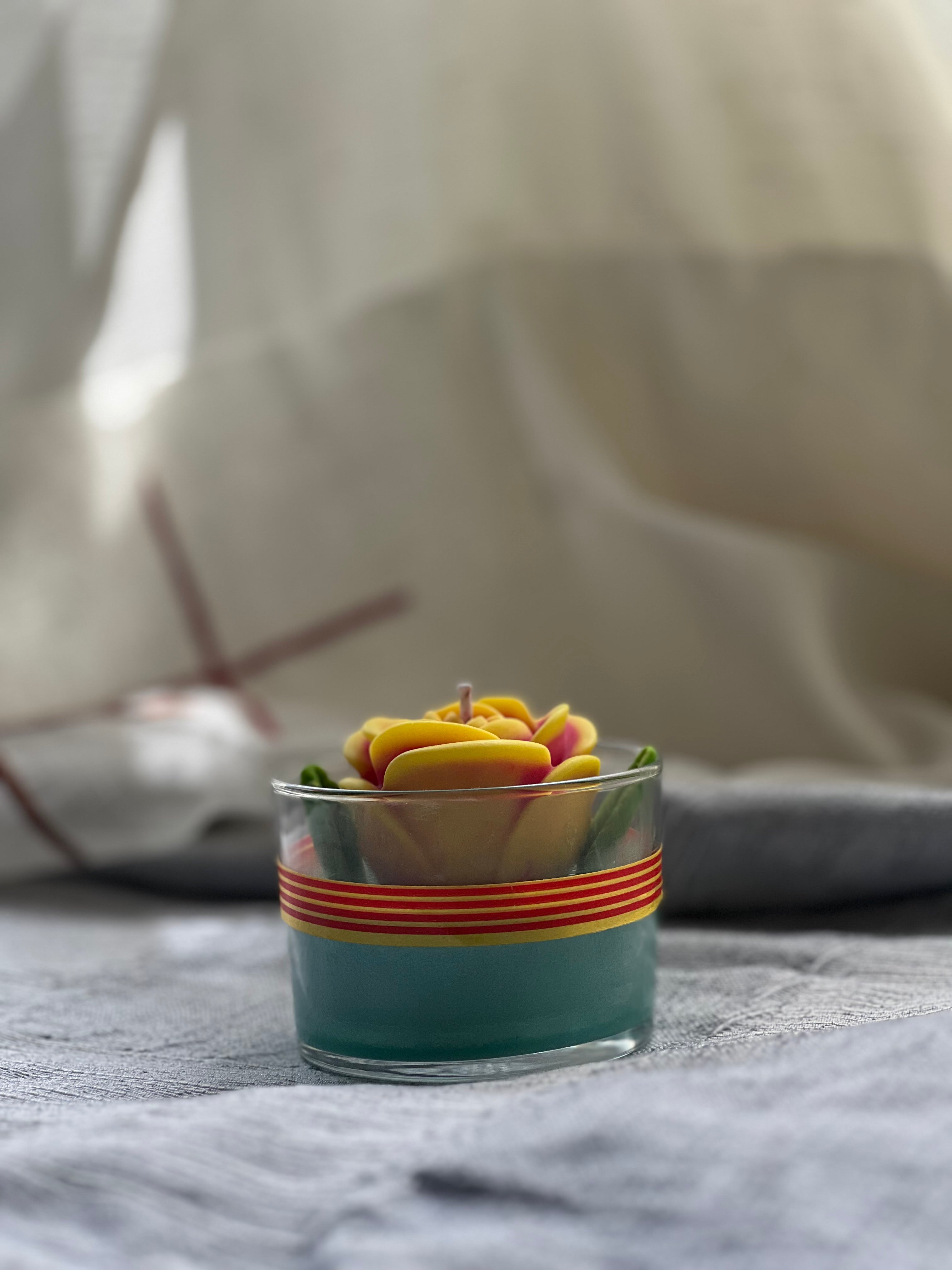 Vela Aromática Rosas | 2 Color (Amarillo-Rojo)