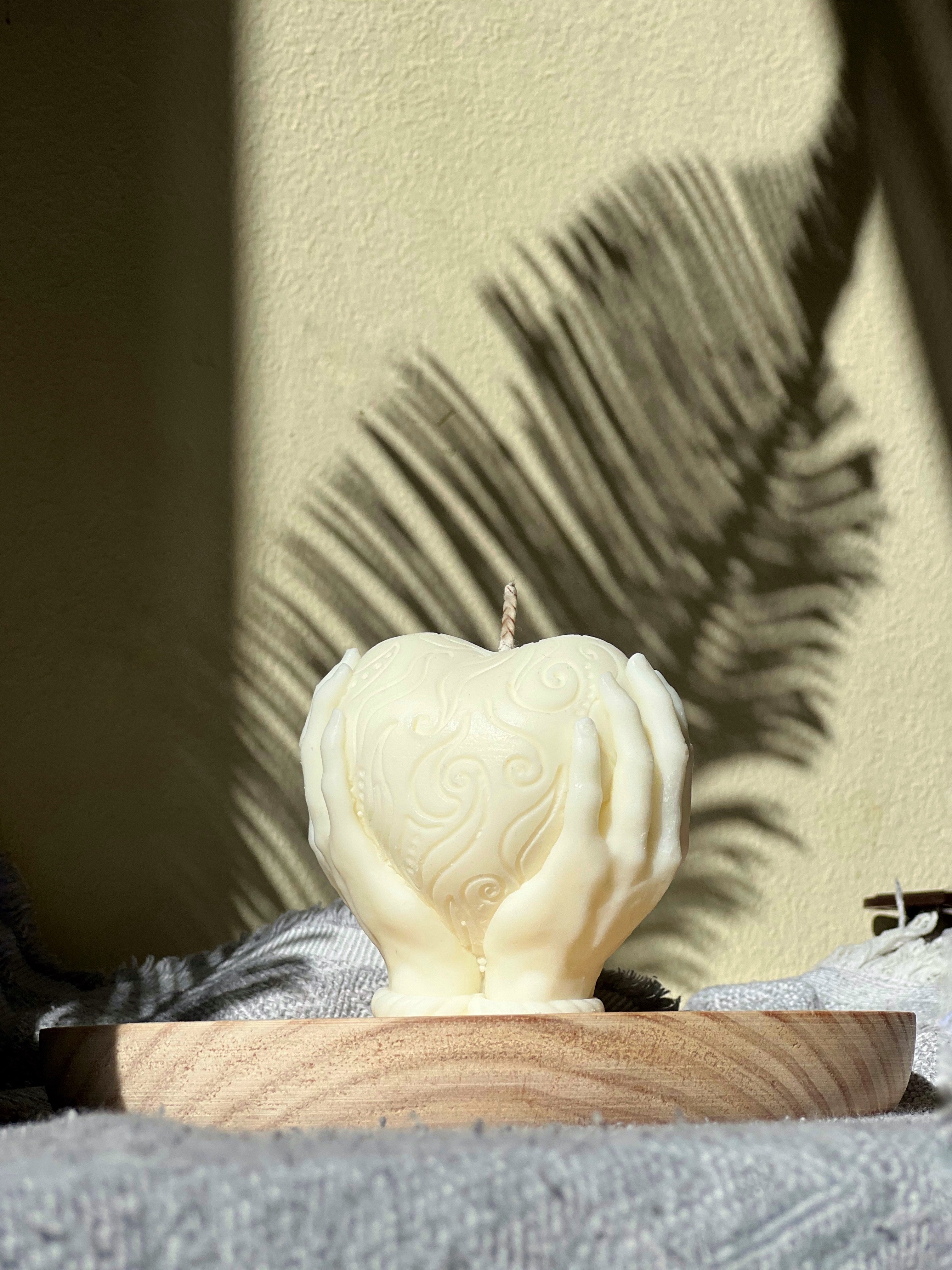 Decorative Candle | Hands on my Heart